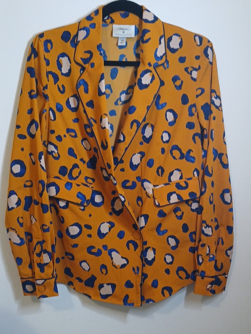 3.1 PHILIP LIM for Target Womens Leopard Print  Button Down Shirt Blazer size XS